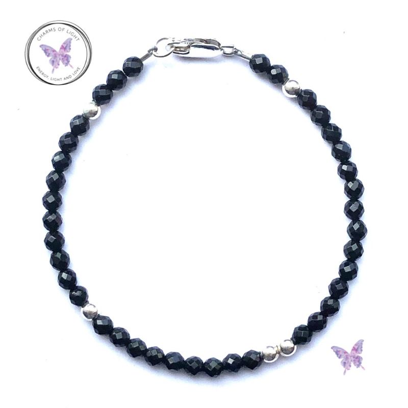 Black Onyx Faceted Beaded Bracelet